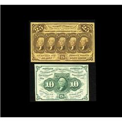 A Pair of First Issue FractionalsFr. 1242 10¢ First Iss A Pair of First Issue Fractionals