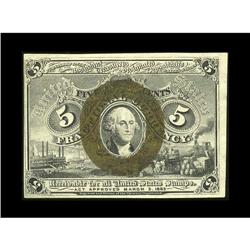 Fr. 1232 5¢ Second Issue Inverted Back Surcharge Choice Fr. 1232 5¢ Second Issue Inverted Back Surch