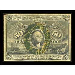 Fr. 1317 Milton 2E50.3e 50¢ Second Issue Inverted Back Fr. 1317 Milton 2E50.3e 50¢ Second Issue Inve