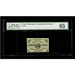 Fr. 1226 3c Third Issue PMG Gem Uncirculated 65. Front Fr. 1226 3c Third Issue PMG Gem Uncirculated 