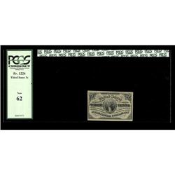 Fr. 1226 3c Third Issue PCGS New 62. This is a pleasing Fr. 1226 3c Third Issue PCGS New 62.