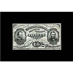 Fr. 1272SP 15c Third Issue Choice New Glued Pair. A pri Fr. 1272SP 15c Third Issue Choice New Glued 