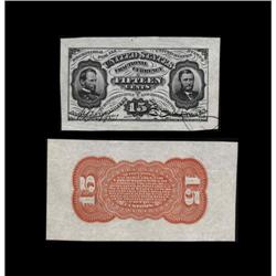 Fr. 1274SP 15¢ Third Issue Wide Margin Pair About New. Fr. 1274SP 15¢ Third Issue Wide Margin Pair A