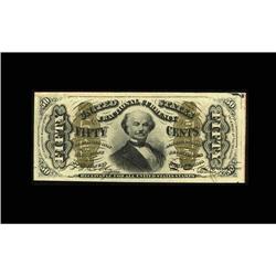 Fr. 1327 50¢ Third Issue Spinner Superb Gem New. A crac Fr. 1327 50¢ Third Issue Spinner Superb Gem 