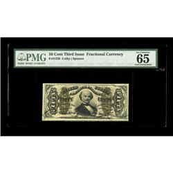 Fr. 1328 50c Third Issue Spinner PMG Gem Uncirculated 6 Fr. 1328 50c Third Issue Spinner PMG Gem Unc