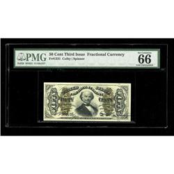 Fr. 1331 50c Third Issue Spinner PMG Gem Uncirculated 6 Fr. 1331 50c Third Issue Spinner PMG Gem Unc
