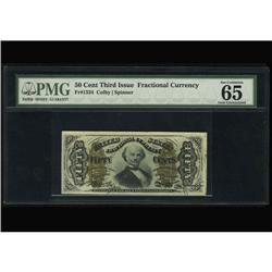 Fr. 1334 50¢ Third Issue Spinner PMG Gem Uncirculated 6 Fr. 1334 50¢ Third Issue Spinner PMG Gem Unc