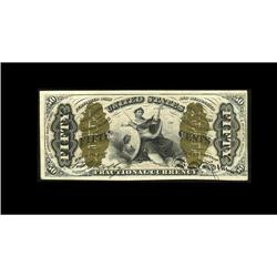 Fr. 1344 50¢ Third Issue Justice Superb Gem New. Three Fr. 1344 50¢ Third Issue Justice Superb Gem N