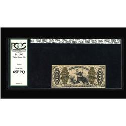 Fr. 1347 50¢ Third Issue Justice PCGS Gem New 65PPQ. A Fr. 1347 50¢ Third Issue Justice PCGS Gem New