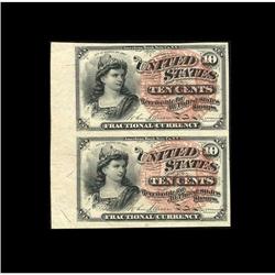 Fr. 1257 Milton 4R10.1 10¢ Fourth Issue Vertical Pair V Fr. 1257 Milton 4R10.1 10¢ Fourth Issue Vert