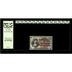 Fr. 1261 10c Fourth Issue PCGS Superb Gem New 67PPQ. Fr. 1261 10c Fourth Issue PCGS Superb Gem New 6