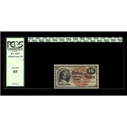 Fr. 1267 15c Fourth Issue PCGS Gem New 65. Adequate mar Fr. 1267 15c Fourth Issue PCGS Gem New 65.