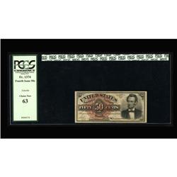 Fr. 1374 50¢ Fourth Issue Lincoln PCGS Choice New 63. A Fr. 1374 50¢ Fourth Issue Lincoln PCGS Choic