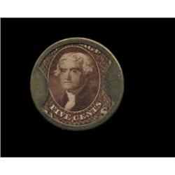 HB-132 EP-79 5¢ J. Gault Ribbed Frame Extremely Fine. A HB-132 EP-79 5¢ J. Gault Ribbed Frame Extrem