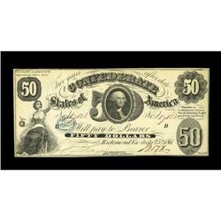 T8 $50 1861. This $50 carries the blue rubber stamped " T8 $50 1861.