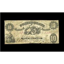 T10 $10 1861. T10 $10 1861.