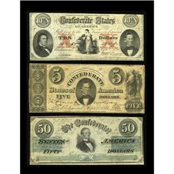 T16 $50, T26 $10, T34 $5 VG-Fine T16 $50 1861 Fine