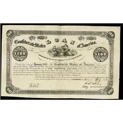 10 Different Confederate Bonds - $100, $500, $1000 Ball 33, 34, 35, 37, 38 Cr. 23, 50, 77, 51, 78 $1