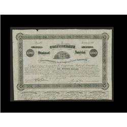 Ball 42 Cr. 26 $100 1861 Bond Fine. An edge notch and a Ball 42 Cr. 26 $100 1861 Bond Fine.