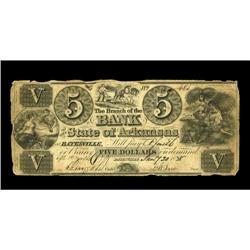Batesville, AR- Bank of the State of Arkansas $5 Jan. 2 Batesville, AR- Bank of the State of Arkansa