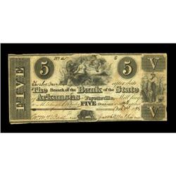 Fayetteville, AR- Bank of the State of Arkansas $5 1838 Fayetteville, AR- Bank of the State of Arkan