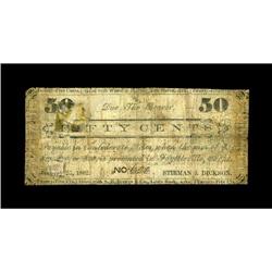 Fayetteville, AR- Stirman & Dickson 50¢ Jan. 25, 1862 R Fayetteville, AR- Stirman & Dickson