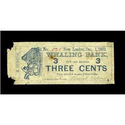 New London, CT- Samuel Hobron 3¢ Dec. 1, 1862An excessi New London, CT- Samuel Hobron