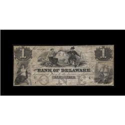 Wilmington, DE- Bank of Delaware $1 G40bA very scarce n Wilmington, DE- Bank of Delaware
