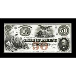 Athens, GA- Bank of Athens $50 G12 ProofA lovely ex-ABN Athens, GA- Bank of Athens