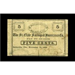 Belleville, IL- St. Clair Savings & Insurance Co. 5¢ No Belleville, IL- St. Clair Savings & Insuranc