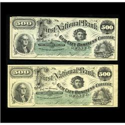 Quincy, IL- Gem City Business College $500 Jan. 1 1873 Quincy, IL- Gem City Business College