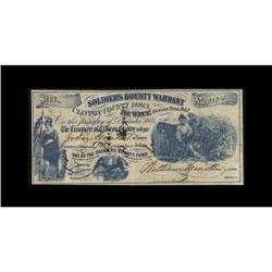 De Witt, IA- Soldier''s Bounty Warrant $1Oct. 1862 Oake De Witt, IA- Soldier's Bounty Warrant