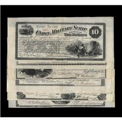 Topeka, KS- Union Military Scrip $1, $5, $10, $20, $50, Topeka, KS- Union Military Scrip