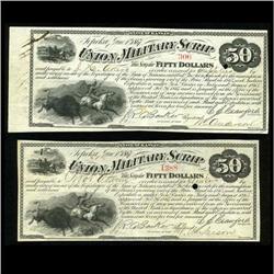 Topeka, KS- Union Military Scrip $50 Whitfield 425 June Topeka, KS- Union Military Scrip