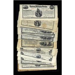 Topeka, KS- Union Military Scrip $1, $5, $10, $20 Whitf Topeka, KS- Union Military Scrip