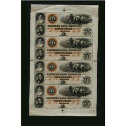 Frankfort, KY- Farmers Bank of Kentucky $20-$20-$20-$20 Frankfort, KY- Farmers Bank of Kentucky