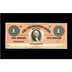 Thomaston, ME- The Thomaston Bank $1 G20a ProofThe firs Thomaston, ME- The Thomaston Bank