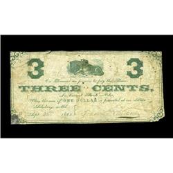 Salisbury, MD- Toadvine & Vincent 3¢ Sept. 25, 1863 Sha Salisbury, MD- Toadvine & Vincent
