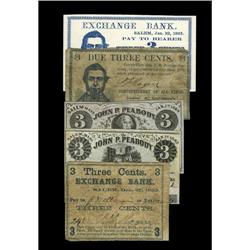 Salem, MA 3¢ Scrip Part 3.S.T. Rogers 3¢; 3¢; 3¢ Dec. 2 Salem, MA 3¢ Scrip.