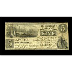Detroit, MI- Michigan Insurance Co. $5 oct. 20, 1838 Bo Detroit, MI- Michigan Insurance Co.