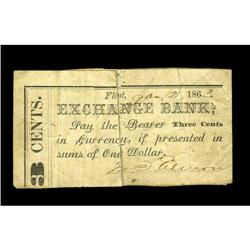 Flint, MI- M.S. Elmore 3¢ Jan. 2, 1863 Bowen 1First exa Flint, MI- M.S. Elmore