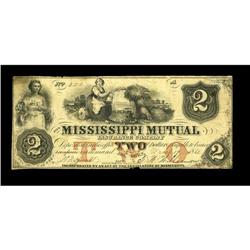 Aberdeen, MS- Mississippi Mutual $2 Mar. 17, 1862 Legge Aberdeen, MS- Mississippi Mutual
