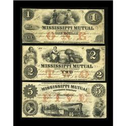 Aberdeen, MS- Mississippi Mutual $1, $2, $5 1862 Legget Aberdeen, MS- Mississippi Mutual