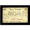 Conway, NH- L.S. Morton 10¢ Nov. 16, 1862A very rare pi Conway, NH- L.S. Morton