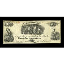 Quinton, NJ- Hires & Bro.3¢ June 22, 1861 Wait 2083A to Quinton, NJ- Hires & Bro.