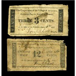 Auburn, NY- Village of Auburn 3¢, 12 1/2¢ Aug. 6, 1815, Auburn, NY- Village of Auburn