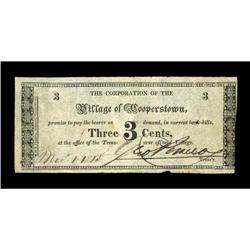 Cooperstown, NY- Village of Cooperstown 3¢ Nov. 11, 181 Cooperstown, NY- Village of Cooperstown