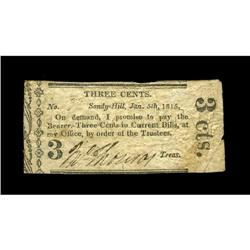 Sandy Hill, NY- Village of Sandy Hill 3¢ Jan. 5, 1815 H Sandy Hill, NY- Village of Sandy Hill