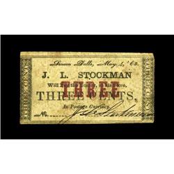 Seneca Falls, NY- J.L. Stockman 3¢ May 4, 1863 Harris 2 Seneca Falls, NY- J.L. Stockman