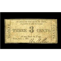 Troy, NY- U. Miller 3¢ July 5, 1815 Harris 85An extreme Troy, NY- U. Miller